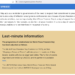 UNESCO page header with blue banner and a long paragraph about World Press Freedom Day, then a tan rounded card reading 'Last-minute information' with event details.